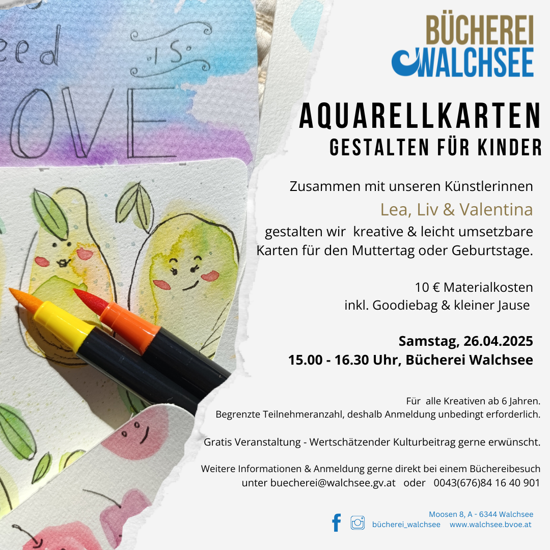Aquarellkarten gestalten Kinder