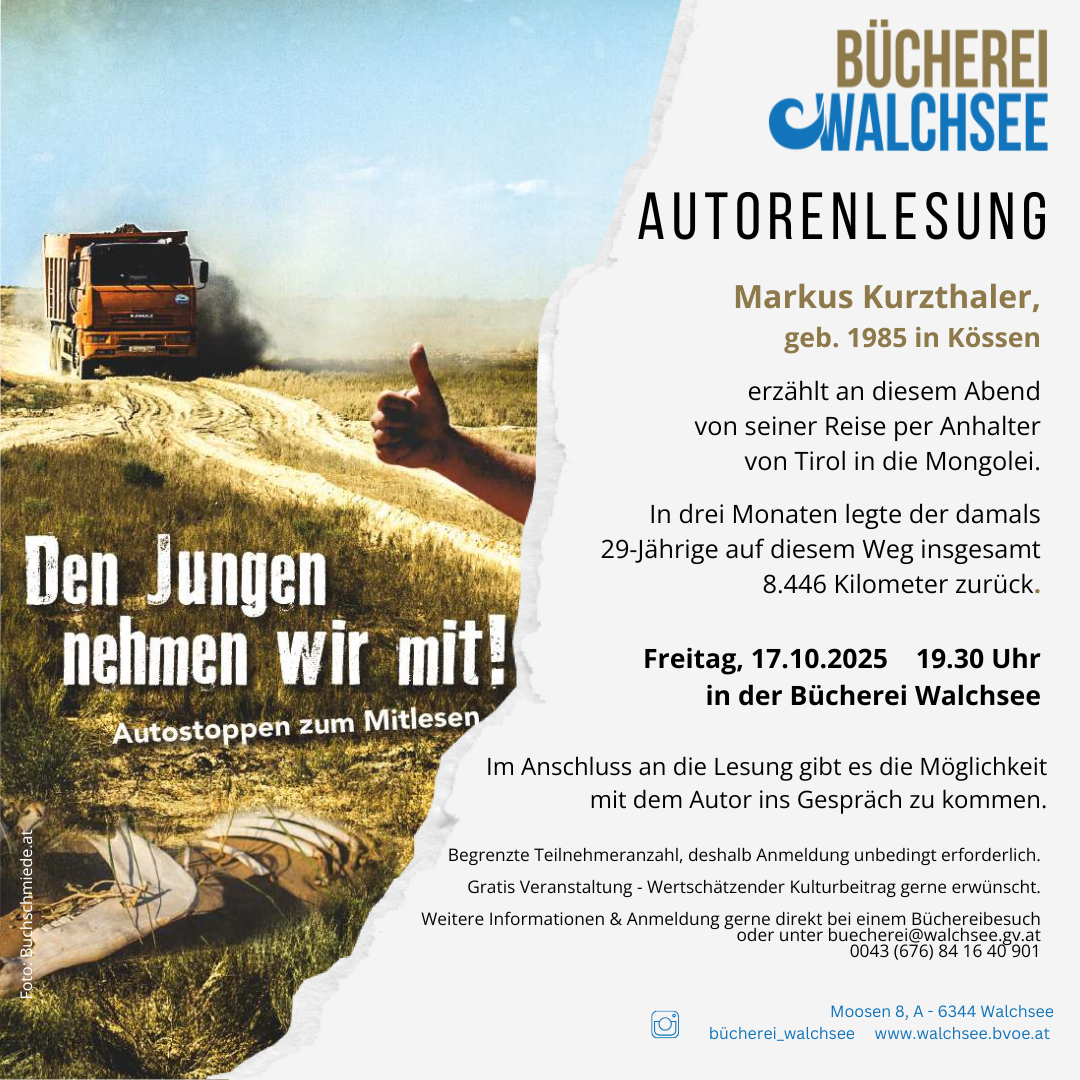 Autorenlesung Kurzthaler Markus